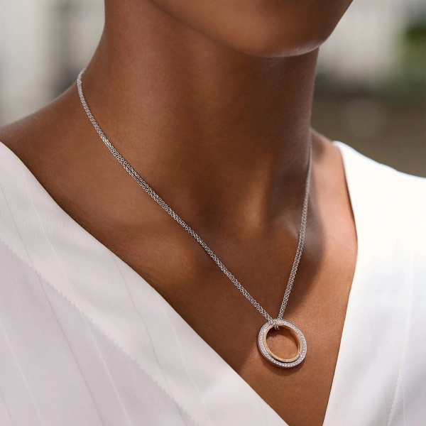 Boodles Roulette Pink Diamond Rose Gold and Platinum Pendant | Fine Necklaces | Coveti
