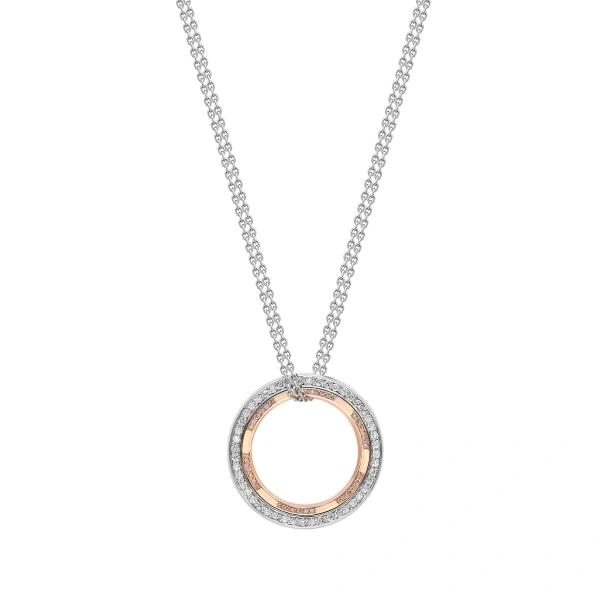 Boodles Roulette Pink Diamond Rose Gold and Platinum Pendant | Fine Necklaces | Coveti