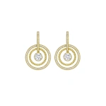 Boodles Roulette Single Stone Yellow Gold Drop Earrings | Fine Earrings | Coveti
