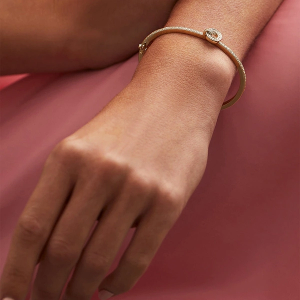 Boodles Roulette Yellow Gold Diamond Bangle | Fine Bracelets | Coveti