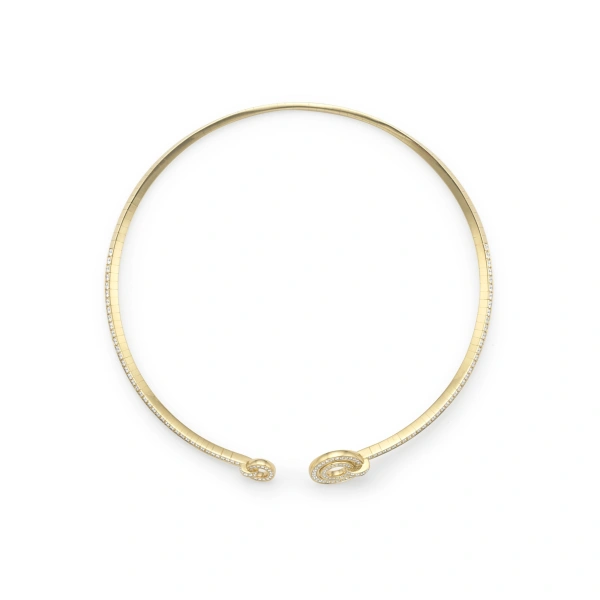 Boodles Roulette Yellow Gold Diamond Collar | Fine Necklaces | Coveti