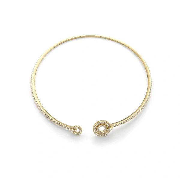 Boodles Roulette Yellow Gold Diamond Collar | Fine Necklaces | Coveti