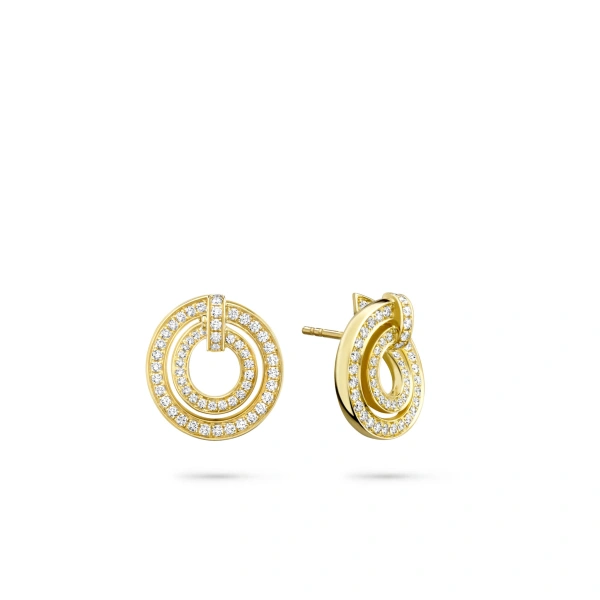 Boodles Roulette Yellow Gold Diamond Wrap Earrings | Fine Earrings | Coveti