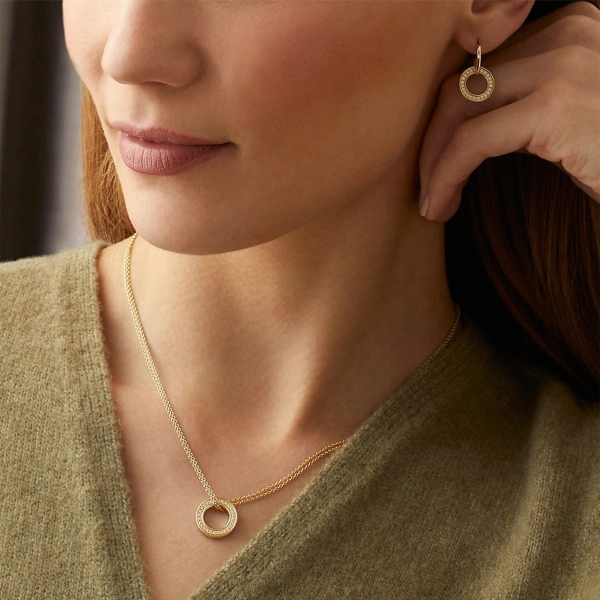 Boodles Roulette Yellow Gold Pendant and Earrings Set | Fine Jewellery Sets | Coveti
