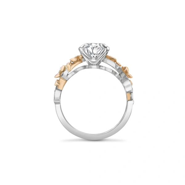 Boodles Santorini Ashoka Diamond Platinum and Rose Gold Ring | Fine Rings | Coveti
