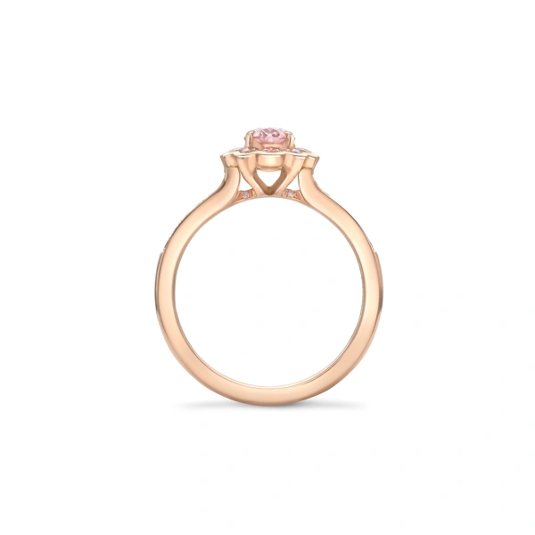 Boodles Scalloped Oval Pink Diamond Rose Gold Ring | Fine Rings | Coveti