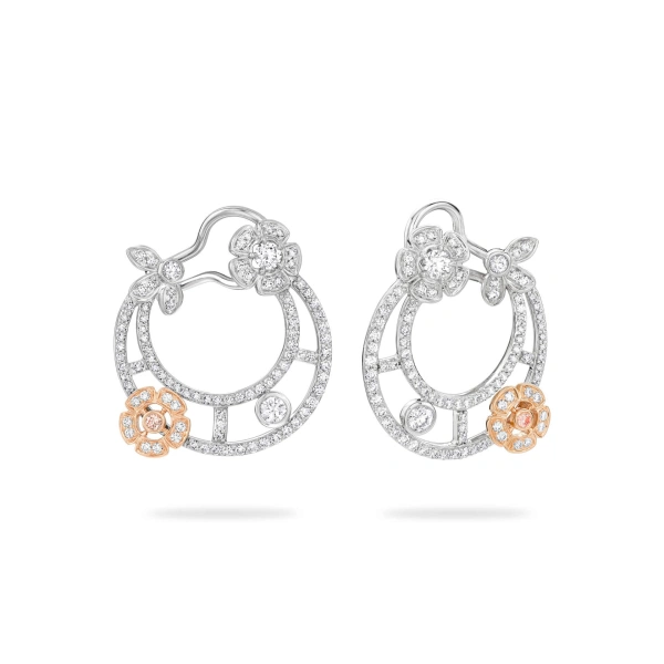 Boodles Secret Garden Flower Diamond Platinum Earrings | Fine Earrings | Coveti
