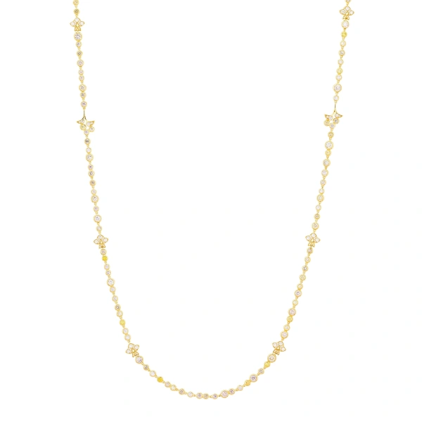 Boodles Secret Garden Laburnum Long Yellow Gold Necklace | Fine Necklaces | Coveti