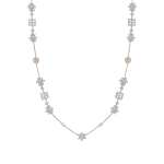 Boodles Secret Garden Long Platinum Pink Diamond Necklace | Fine Necklaces | Coveti