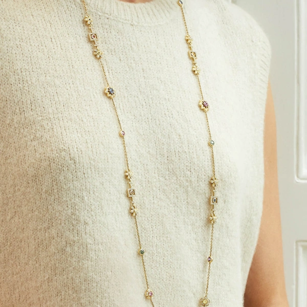 Boodles Secret Garden Long Yellow Gold Necklace | Fine Necklaces | Coveti