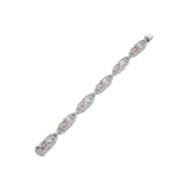 Boodles Secret Garden New Beginnings Pink and White Diamond Bracelet | Fine Bracelets | Coveti