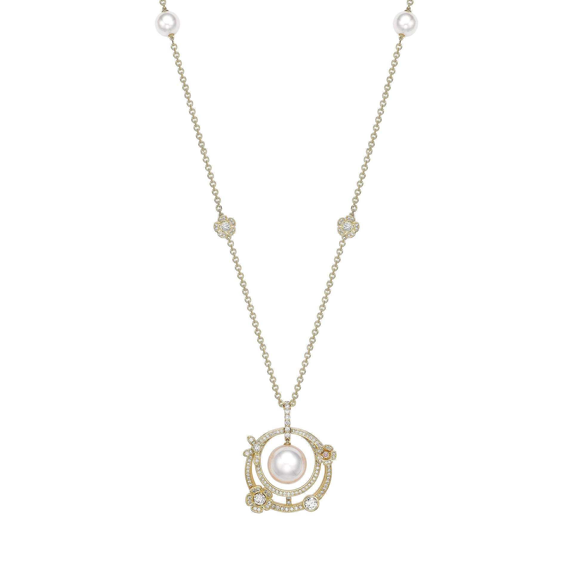 Boodles Secret Garden Pearl Yellow Gold Pendant Boodles Secret Garden Pearl Yellow Gold Pendant | Fine Necklaces | Coveti