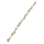 Boodles Secret Garden Pearl and Diamond Yellow Gold Bracelet | Fine Bracelets | Coveti