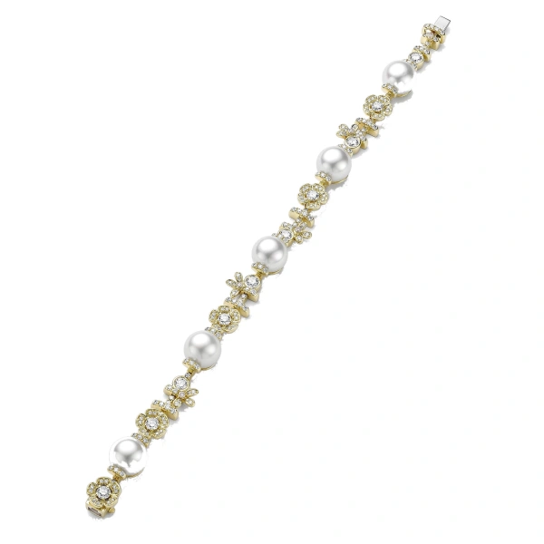 Boodles Secret Garden Pearl and Diamond Yellow Gold Bracelet | Fine Bracelets | Coveti