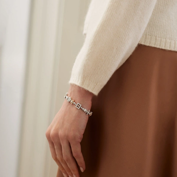 Boodles Secret Garden Pink and White Diamond Bracelet | Fine Bracelets | Coveti