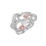 Boodles Secret Garden Platinum Marquise Pink and White Diamond Ring | Fine Rings | Coveti