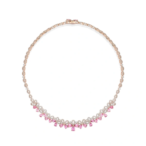 Boodles Secret Garden Spinel Diamond Rose Gold Necklace | Fine Necklaces | Coveti