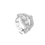 Boodles The Knot Large White Gold Diamond Ring | Fine Rings | Coveti