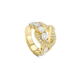 Boodles The Knot Large Yellow Gold Diamond Ring | Fine Rings | Coveti