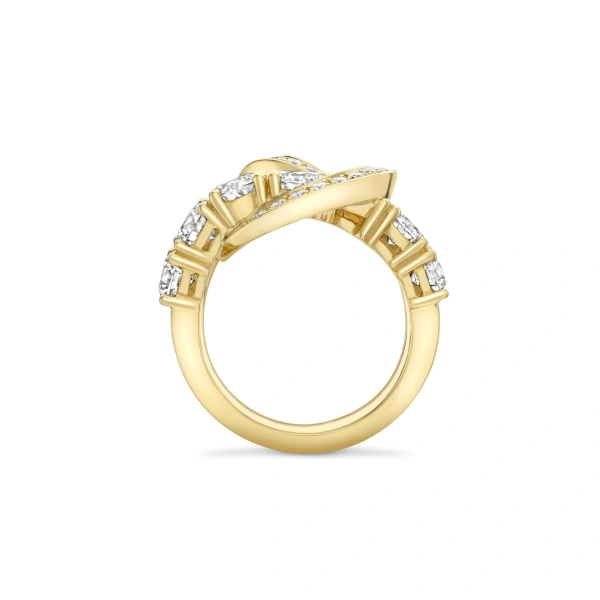 Boodles The Knot Large Yellow Gold Diamond Ring | Fine Rings | Coveti