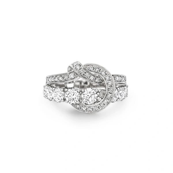 Boodles The Knot Medium White Gold Diamond Ring | Fine Rings | Coveti