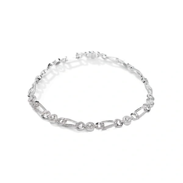 Boodles The Knot Open Link White Gold Diamond Collar | Fine Necklaces | Coveti