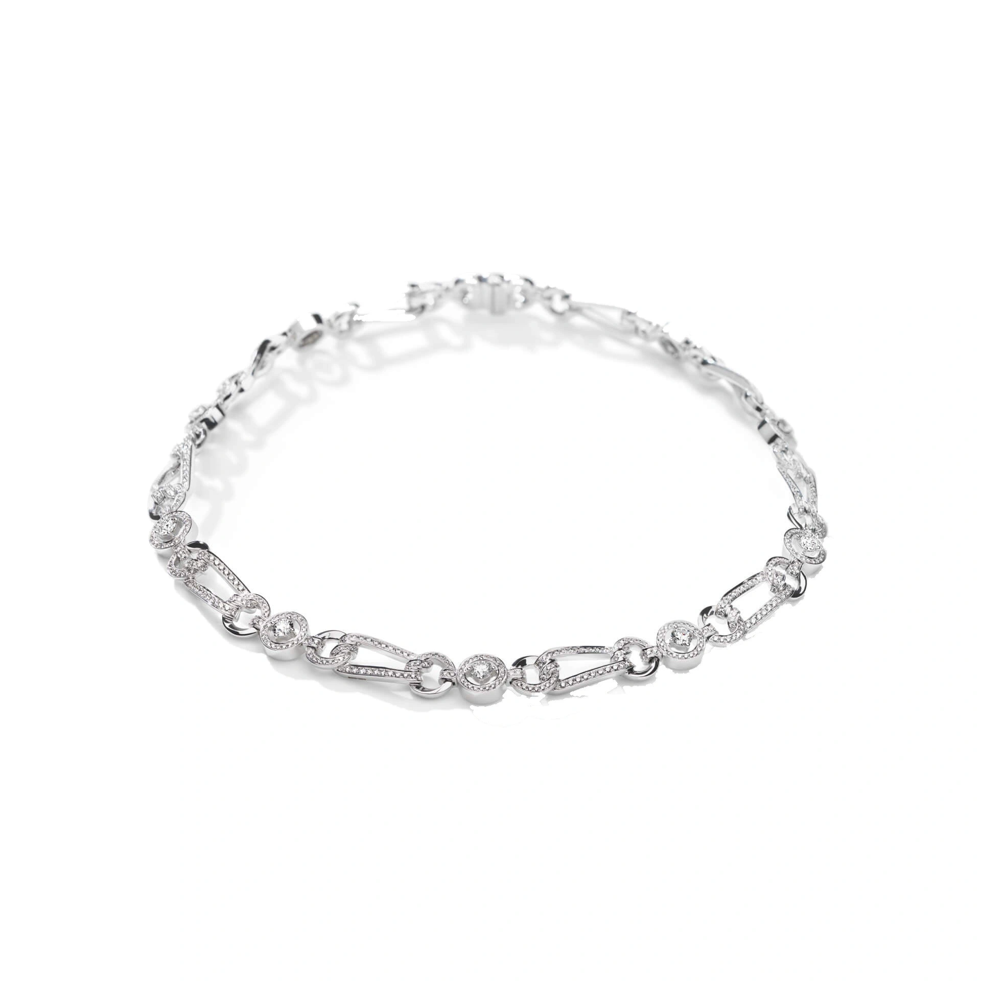 Boodles The Knot Open Link White Gold Diamond Collar Boodles The Knot Open Link White Gold Diamond Collar | Fine Necklaces | Coveti