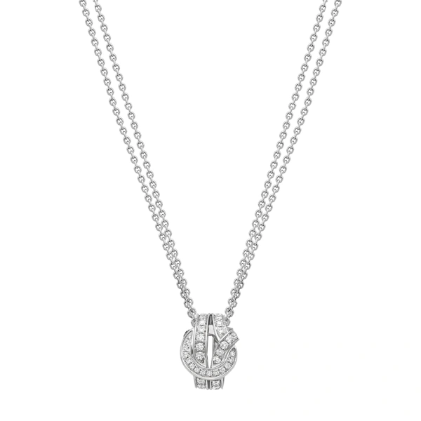 Boodles The Knot White Gold Diamond Pendant | Fine Necklaces | Coveti
