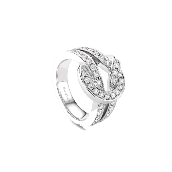 Boodles The Knot White Gold Diamond Ring | Fine Rings | Coveti