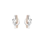 Boodles The Knot White and Rose Gold Diamond Earrings | Fine Earrings | Coveti