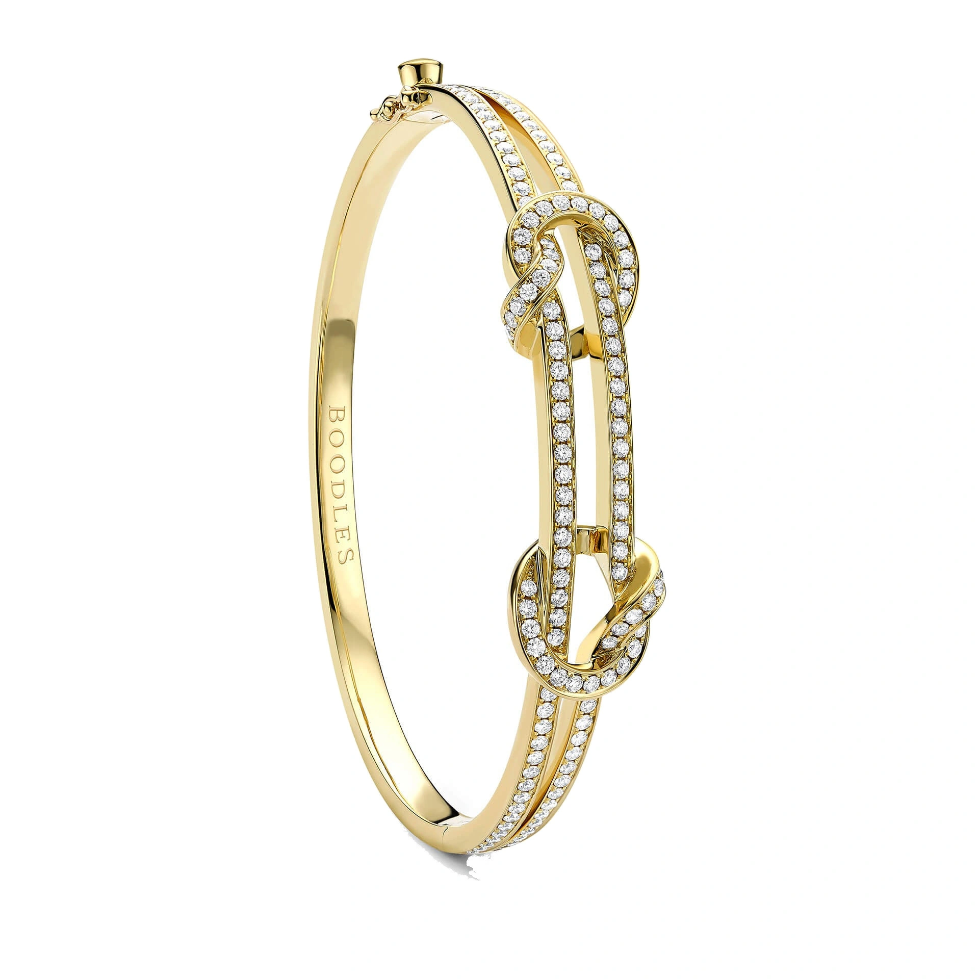 Boodles The Knot Yellow Gold Diamond Bangle Boodles The Knot Yellow Gold Diamond Bangle | Fine Bracelets | Coveti