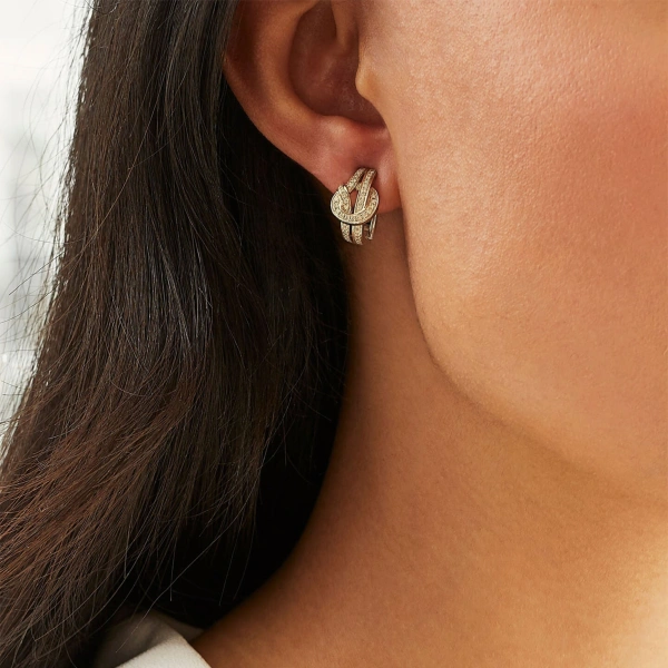 Boodles The Knot Yellow Gold Diamond Earrings | Fine Earrings | Coveti
