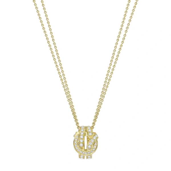 Boodles The Knot Yellow Gold Diamond Pendant | Fine Necklaces | Coveti