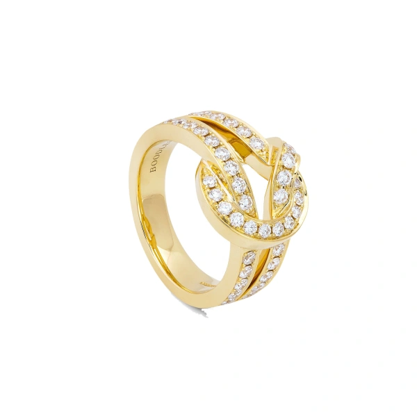 Boodles The Knot Yellow Gold Diamond Ring | Fine Rings | Coveti