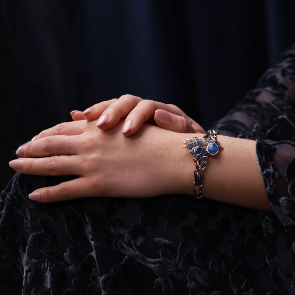 Boodles The Palace Collection Raven's Watch Rose Gold Bangle | Fine Bracelets | Coveti
