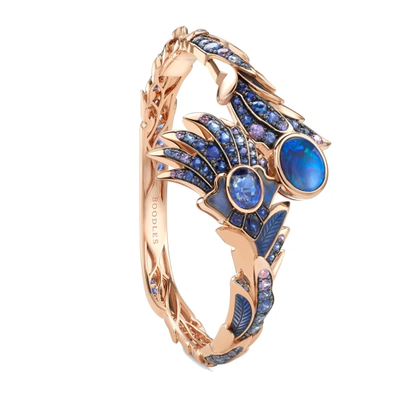 Boodles The Palace Collection Raven's Watch Rose Gold Bangle | Fine Bracelets | Coveti