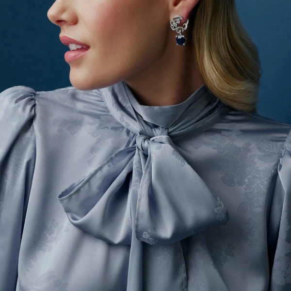 Boodles The Palace Collection Royal Porcelain Platinum Earrings | Fine Earrings | Coveti
