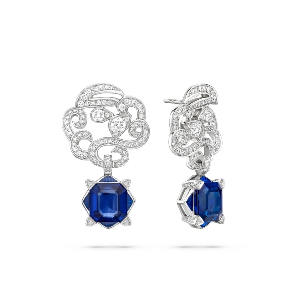 Boodles The Palace Collection Royal Porcelain Platinum Earrings | Fine Earrings | Coveti