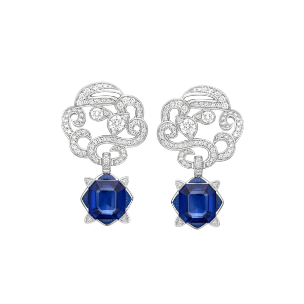 Boodles The Palace Collection Royal Porcelain Platinum Earrings | Fine Earrings | Coveti