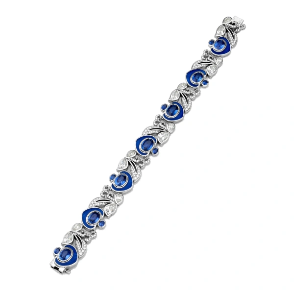Boodles The Palace Collection Royal Porcelain Sapphire Bracelet | Fine Bracelets | Coveti
