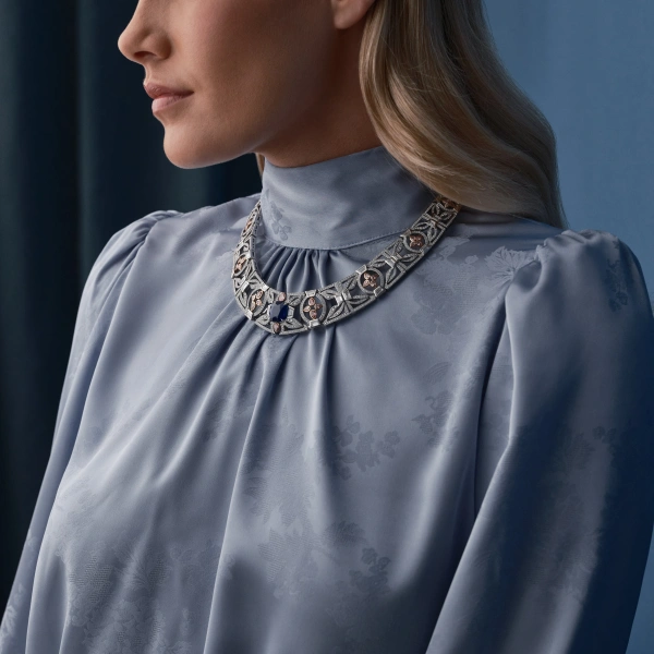 Boodles The Palace Collection Royal Porcelain Sapphire Collar | Fine Necklaces | Coveti