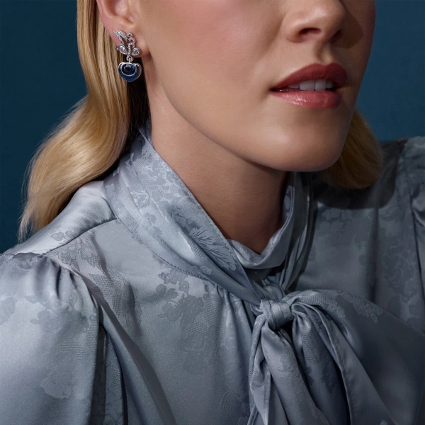 Boodles The Palace Collection Royal Porcelain Sapphire Earrings | Fine Earrings | Coveti