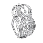 Boodles The Tide Diamond Platinum Bangle | Fine Bracelets | Coveti