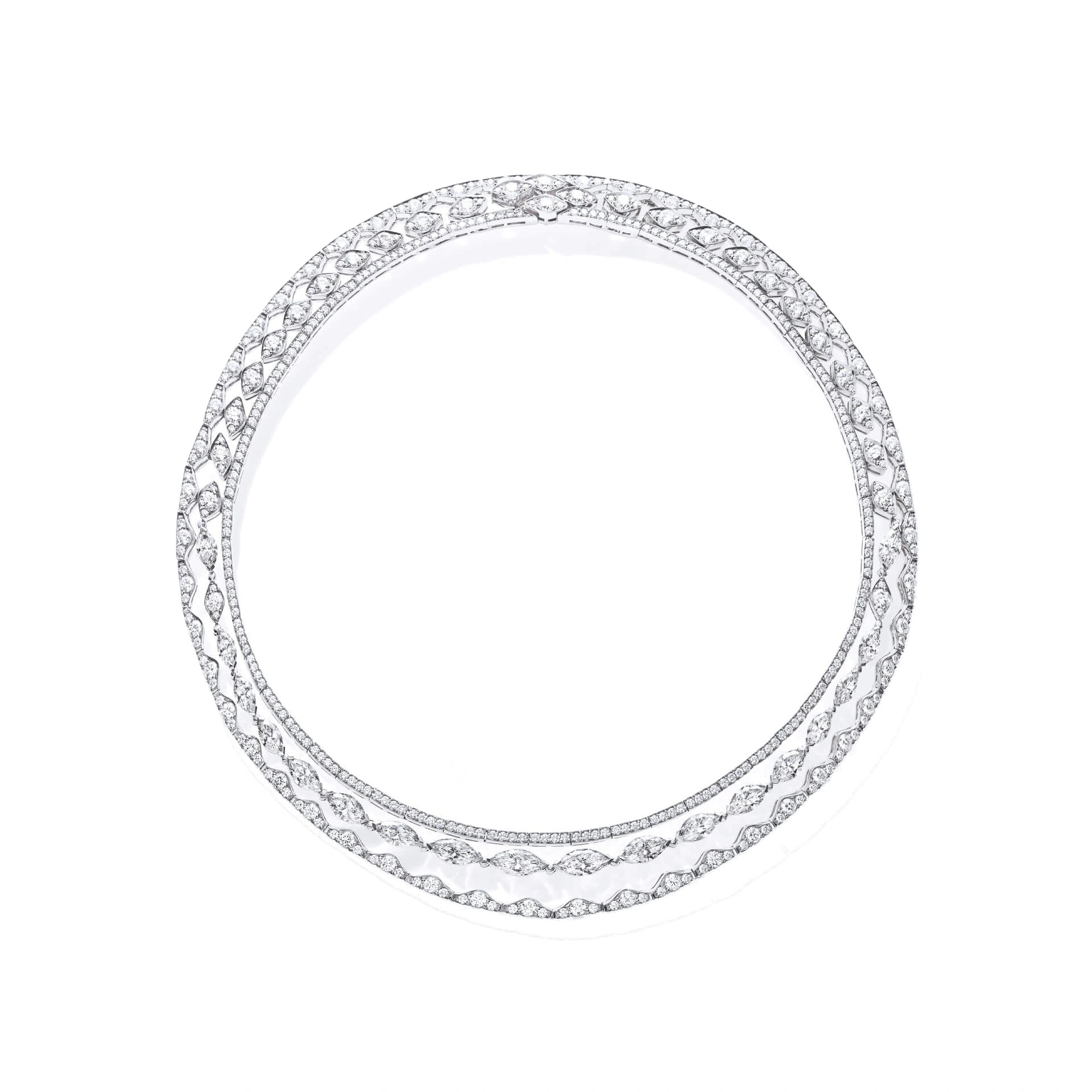 Boodles The Tide Triple Row Diamond Collar Boodles The Tide Triple Row Diamond Collar | Fine Necklaces | Coveti
