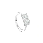 Boodles Trilogy Ashoka Cut Platinum Diamond Engagement Ring | Fine Rings | Coveti