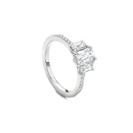 Boodles Trilogy Ashoka Cut Platinum Diamond Ring | Fine Rings | Coveti