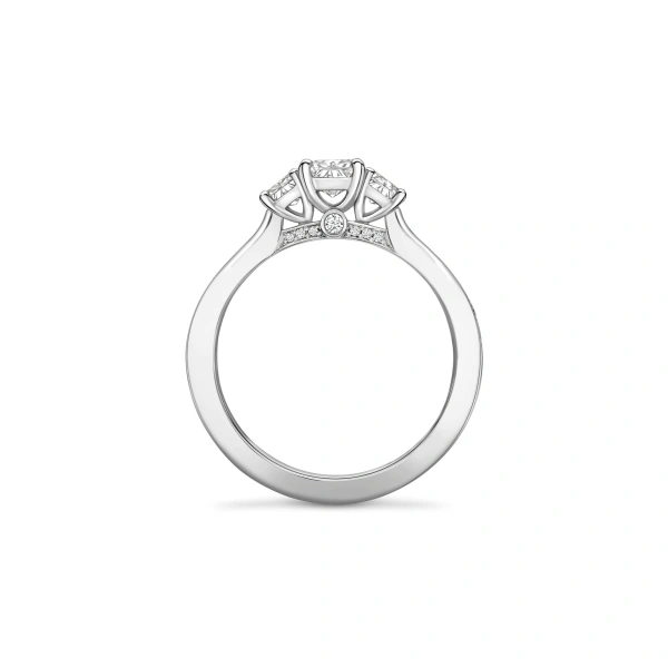 Boodles Trilogy Ashoka Cut Platinum Diamond Ring | Fine Rings | Coveti