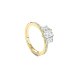 Boodles Trilogy Ashoka Cut Yellow Gold Diamond Ring | Fine Rings | Coveti
