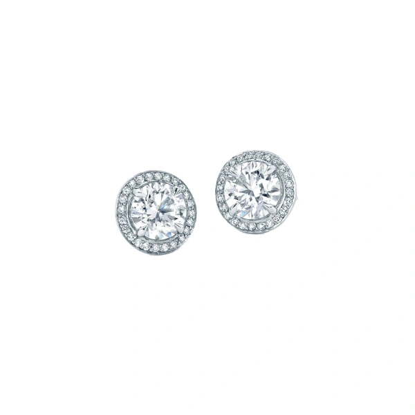 Boodles Vintage Brilliant Diamond Platinum Earrings | Fine Earrings | Coveti