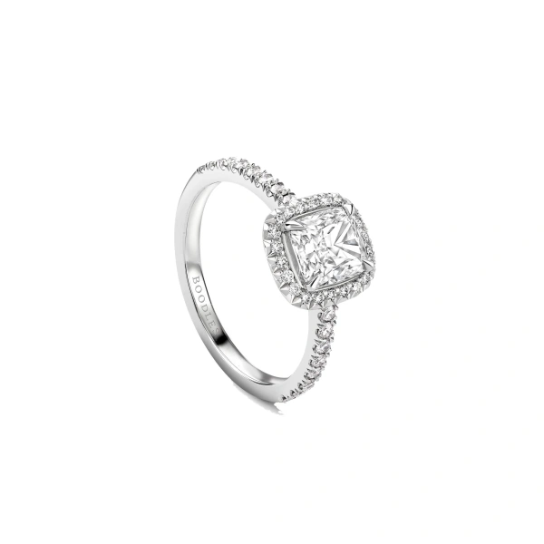 Boodles Vintage Cushion Diamond Platinum Engagement Ring | Fine Rings | Coveti